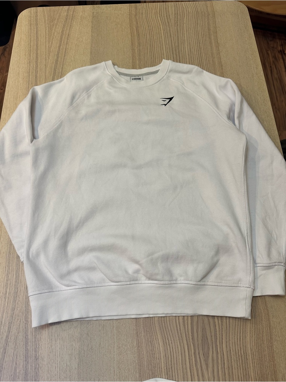 Gymshark Crest Crew Sweatshirt White Large